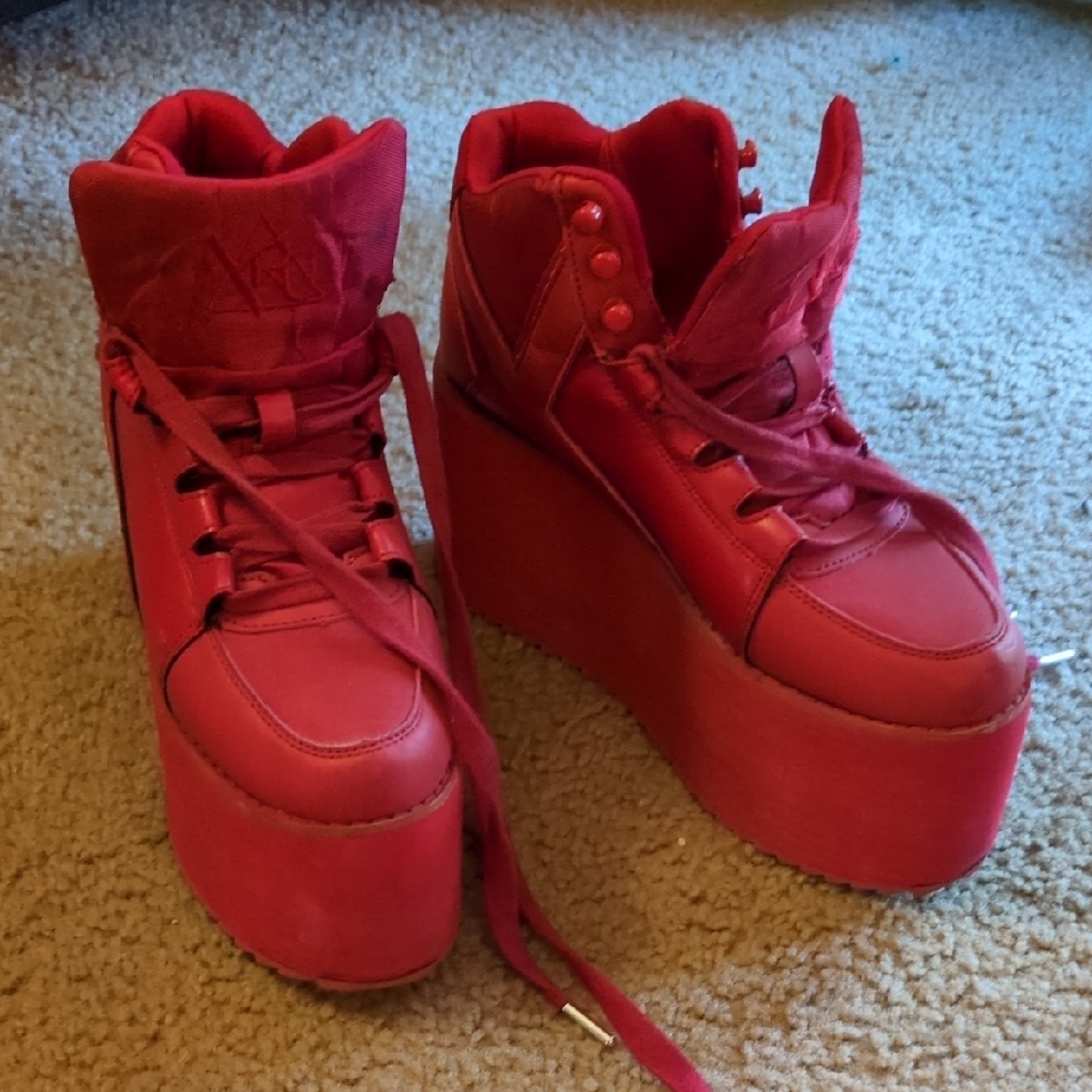 Red Platform Sneakers